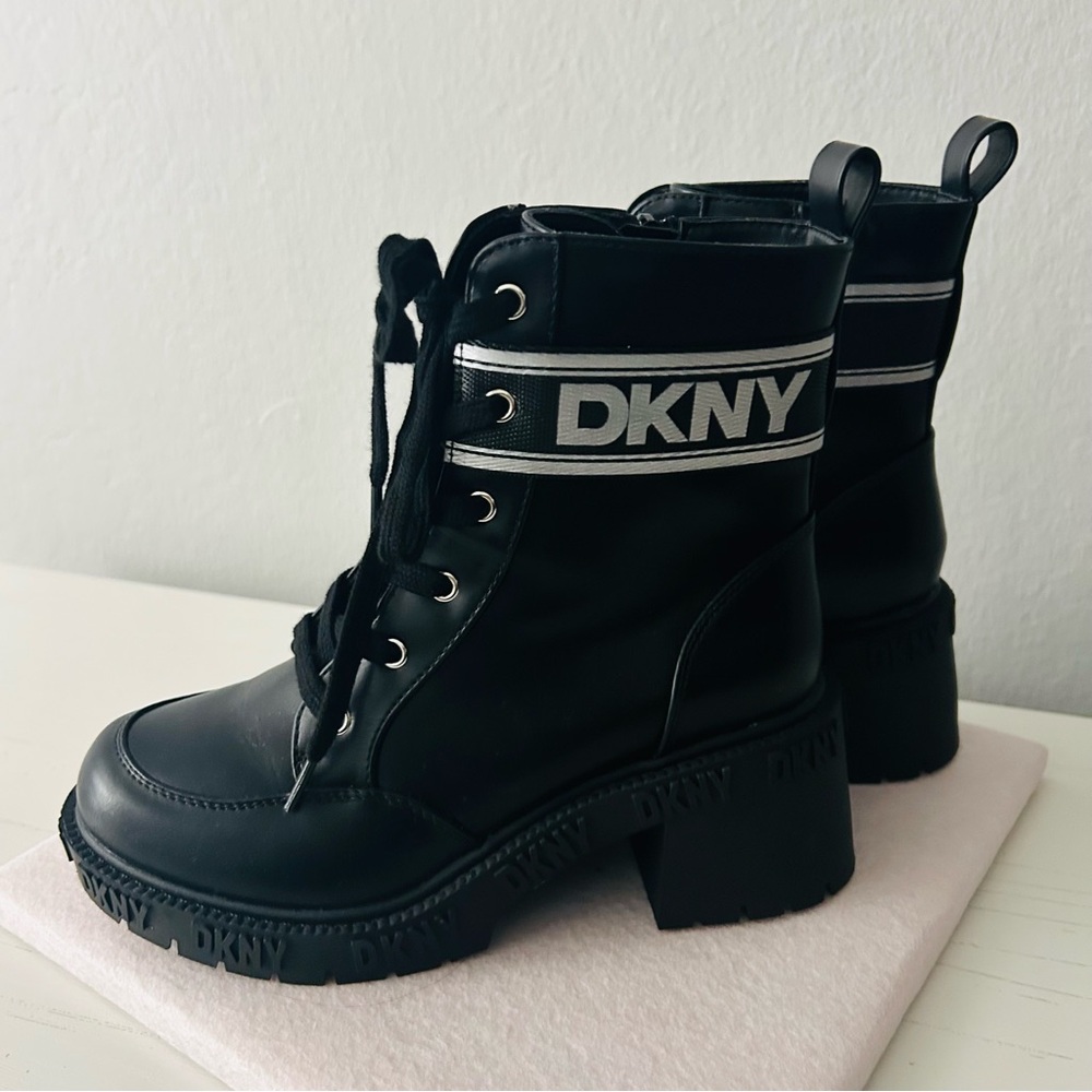 DKNY Little and Big Girls Hayley Hira Combat Boot